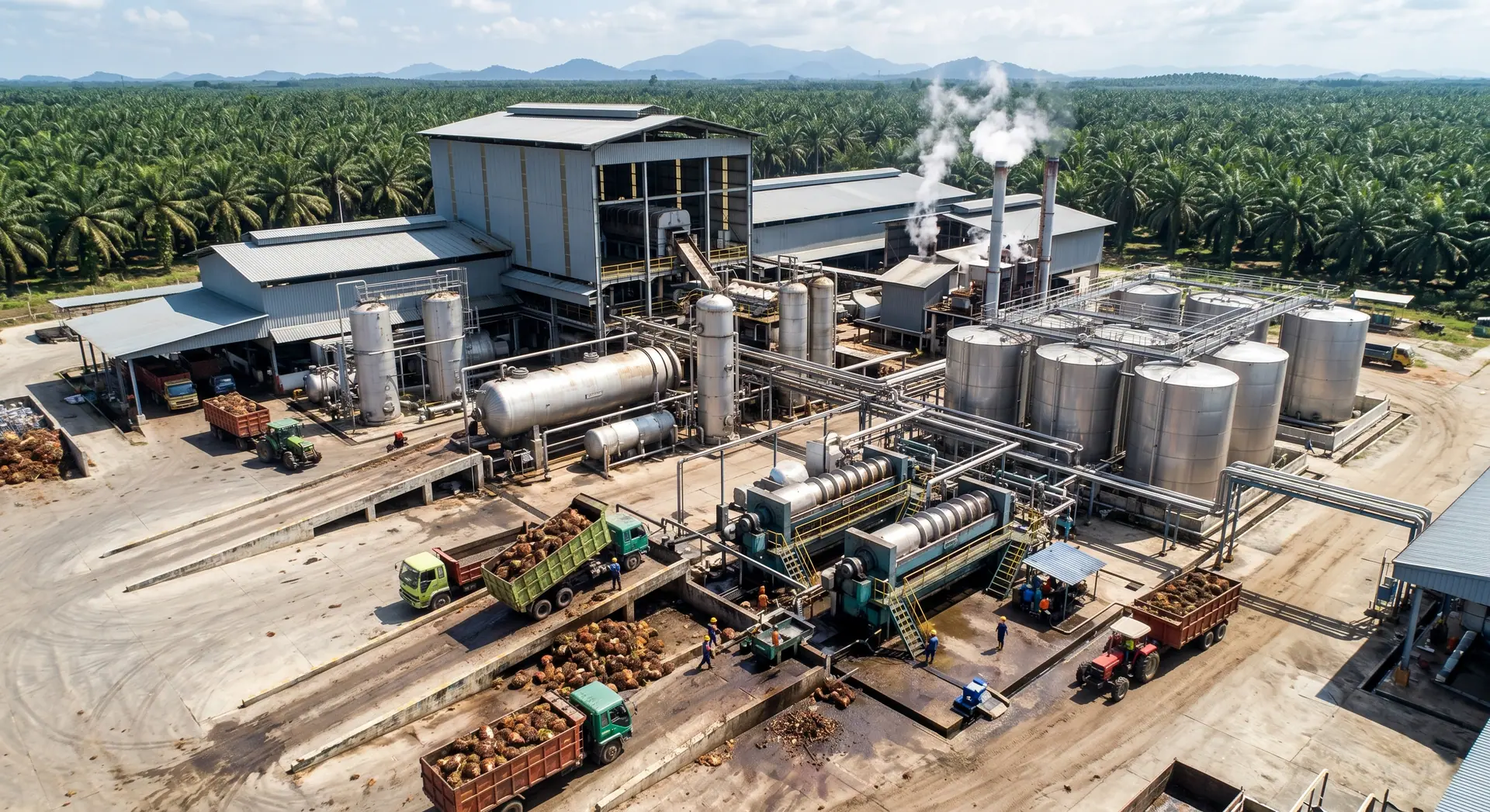 Palm oil mill exterior